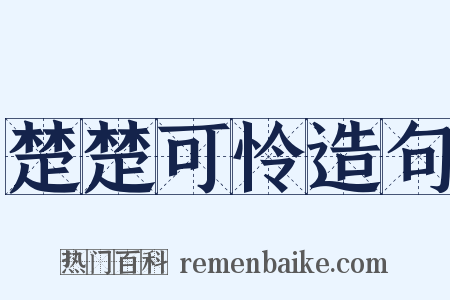 楚楚可怜造句是什么意思的图片